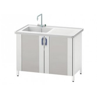 Стол-мойка ЛАБ-PRO МО40 120.75.90 РР (1 чаша глубиной 400мм, модуль из полипропилена)
