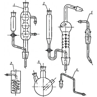 Комплект стеклянных изделий для определения азота в жидкости (Эскиз 1-96) (1006)
