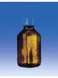 Бутылка для диспенсеров из коричневого стекла, 2500 мл, GL 45, круглая, с винтовой крышкой, Vitlab (1671510)