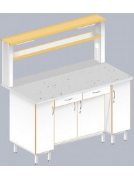 Стол пристенный физический с закрытой тумбой ЛАБ-1500 ПФТ (FRIDURIT)