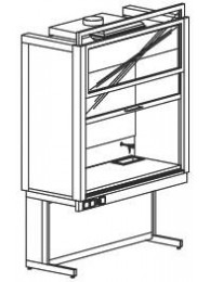 Шкаф вытяжной универсальный 1500 ШВМУкв (керамика KS-12)