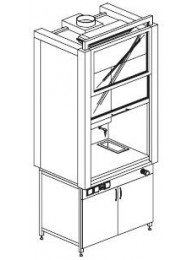 Шкаф вытяжной модульный 900 ШВМwв (Wilsonart)