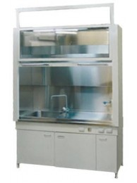 Шкаф вытяжной с мойкой для мытья глуб. 250 мм 1200 ШВМн-гм (нерж.сталь с борт)