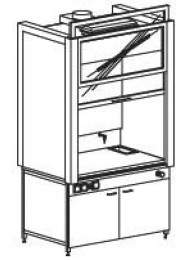 Шкаф вытяжной модульный 1200/900 ШВМмк (монолит. керамика)