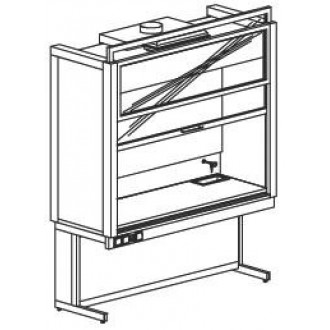 Шкаф вытяжной универсальный 1800 ШВМУкбв (Монол. керамика с борт.)