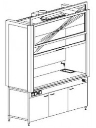 Шкаф вытяжной модульный 1800 ШВМкм (монолит. керамика)