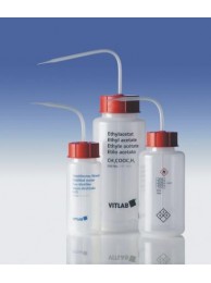 Промывалка широкогорлая, GL 45, гексан, 500 мл, безопасная, пластиковая PE-LD, VENT-CAP с винтовой крышкой PP (1352909) (Vitlab)
