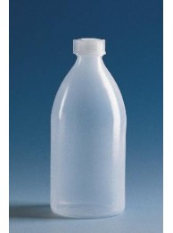 Бутылка узкогорлая круглая, 250 мл, пластиковая PE-LD, с завинчивающейся крышкой PE-LD (138593) (Vitlab)